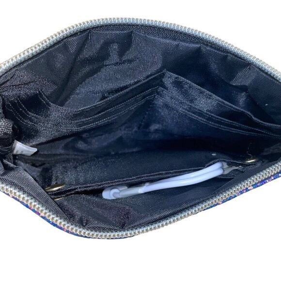 Liz Claiborne Women’s Multi Glitter RFID Phone Charging Wristlet Wallet Size S - Picture 7 of 12